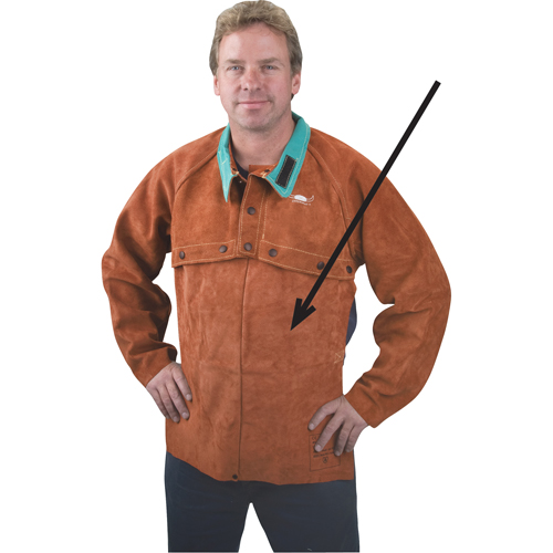 Leather Bib, 14" L, Lava Brown Dufferin Supply