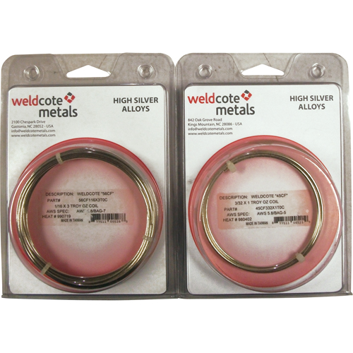 High Silver Brazing Alloys Dufferin Supply