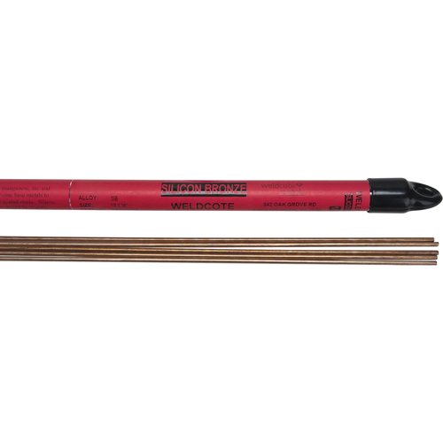 36" Cut Length TIG Rods, 1/8", Silicone Bronze Dufferin Supply