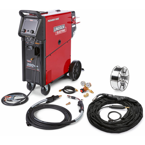 Machine &agrave; souder &agrave; g&acirc;chette avant pour aluminium One-Pak POWER MIG 360MP pour remorque et fabrication g&eacute;n&eacute;rale, 208 V/230 V/460 V/575 V, 1 Ph, 50/60 Hz Dufferin Supply