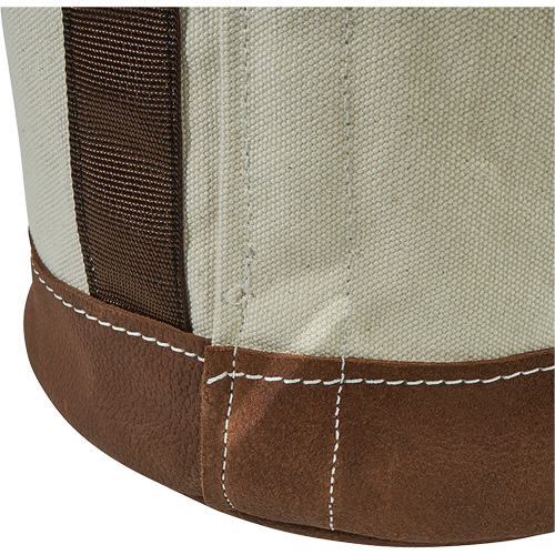 Sceau &agrave; fond en cuir, 17" h, Toile, Blanc Dufferin Supply