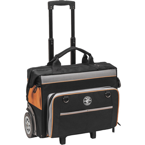 Sac &agrave; outils roulant Tradesman Pro, Polyester balistique, 24 pochettes, Noir/Orange Dufferin Supply