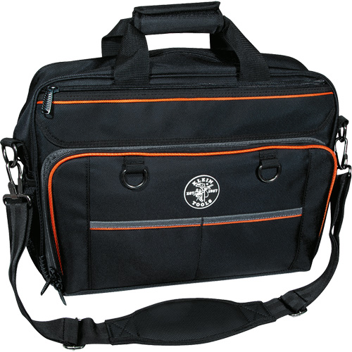 Tradesman Pro Tech Bag with Laptop Pocket, Polyester, 22 Pockets, Black/Orange Dufferin Supply