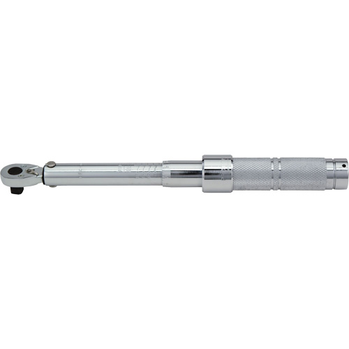 Ratcheting Head Micrometer Torque Wrench, Click, 1/2" Square Drive, 50 - 250 lbf. Ft Dufferin Supply