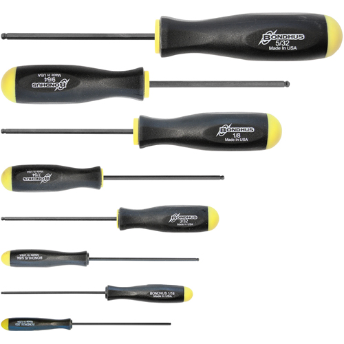 Ball Driver Screwdriver Sets - SAE, 8 Pcs. Dufferin Supply