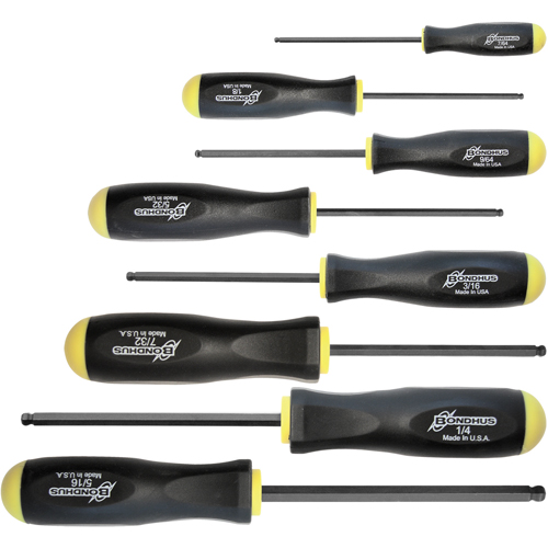 Jeux de tournevis ball driver - SAE, 8 m Dufferin Supply