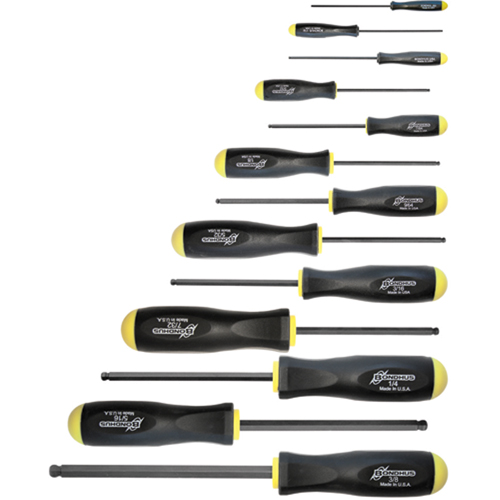 Ball Driver Screwdriver Sets - SAE, 13 Pcs. Dufferin Supply