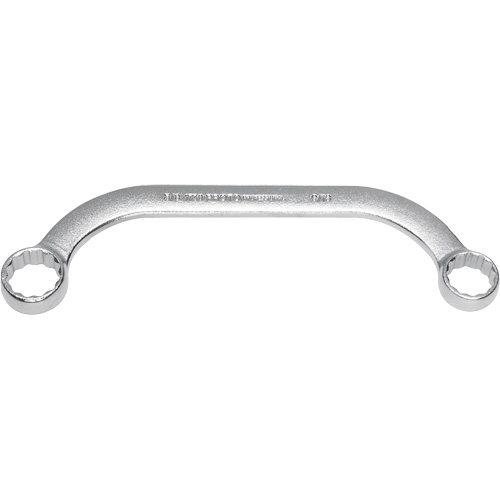 Box End Wrench, 12 Point, 5/8"/9/16", 15° Offset, Plain Finish Dufferin Supply