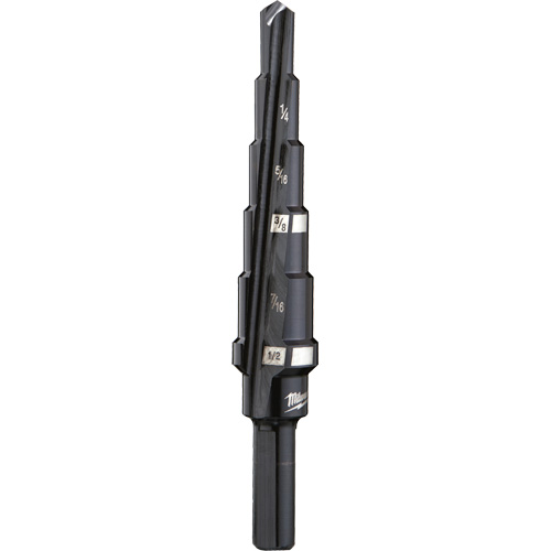 Foret &eacute;tag&eacute; no 2, 3/16" - 1/2", Incr&eacute;ments de 1/16", Acier rapide Dufferin Supply