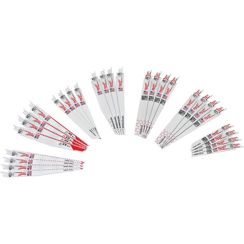 Jeu de lames de d&eacute;molition et &agrave; trait de scie &eacute;troit Sawzall Dufferin Supply