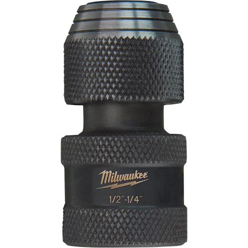 Shockwave Impact Driver Square to Hex Socket Adapter, Impact, 1/4" Drive, 1/2" Socket, 1.875" L Dufferin Supply