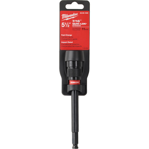 Quik-Lok Impact Drill Bit Extension, 7/16" Max. Diameter, 5-1/2" Length, 7/16" Shank Dufferin Supply