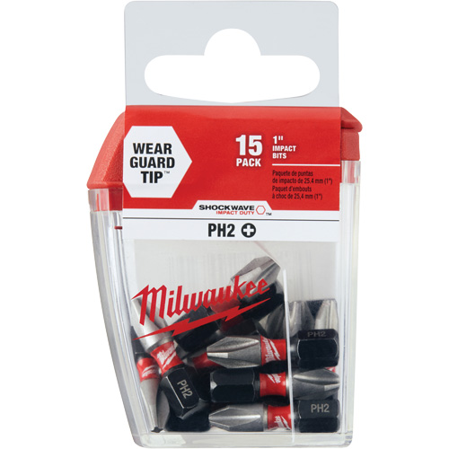 Shockwave Impact Insert Bits, Phillips, #2, 1/4" Drive Dufferin Supply