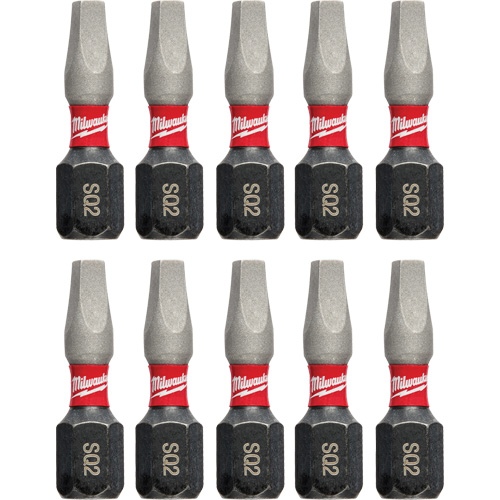 Shockwave Impact Insert Bits, Square, #2, 1/4" Drive Dufferin Supply