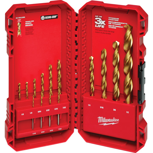 Thunderbolt&reg; Drill Bit Set, 14 Pieces, High Speed Steel Dufferin Supply