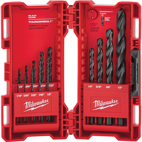 Thunderbolt&reg; Drill Bit Set, 14 Pieces, Steel Dufferin Supply