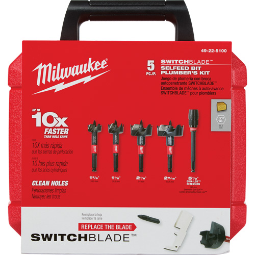 Jeu de forets autoaliment&eacute;s pour plombier Switchblade Dufferin Supply