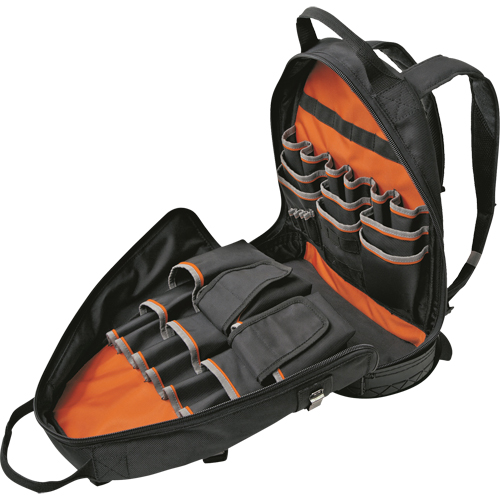 Organiseur de sac &agrave; dos d'&eacute;lectricien Tradesman Pro, 14" lo x 7" la, Noir, Balistique Dufferin Supply