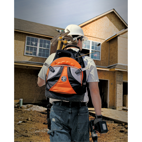 Organiseur de sac &agrave; dos d'&eacute;lectricien Tradesman Pro, 14" lo x 7" la, Noir, Balistique Dufferin Supply