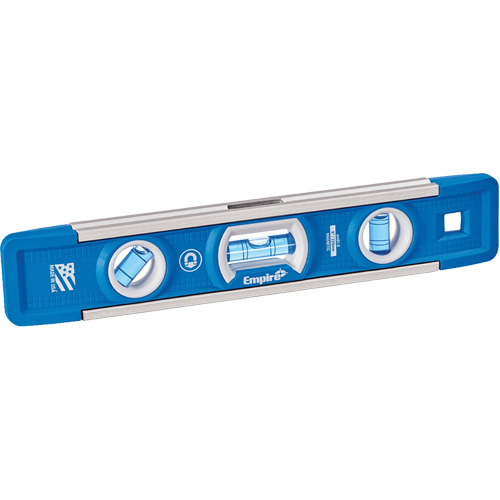 True Blue&reg; Torpedo Level, 9" L, Aluminum, 3 Vials, Magnetic Dufferin Supply