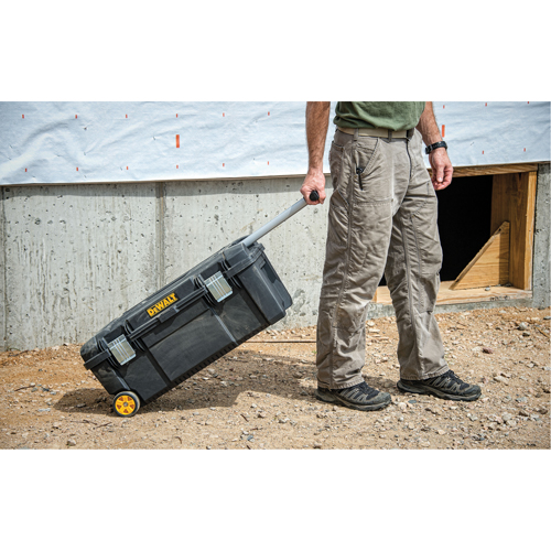 Tool Box on Wheels, 12-1/2" W x 28-1/2" D x 12" H, Black Dufferin Supply