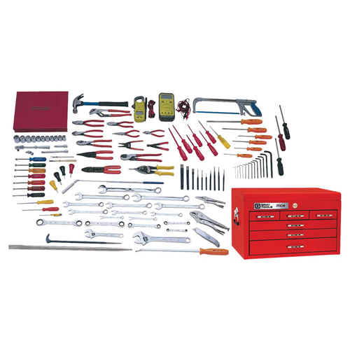 Ensemble pour maître-&eacute;lectricien avec coffre sup&eacute;rieur, 114 morceaux Dufferin Supply