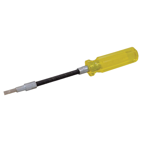 Flexible Slotted Screwdriver, 3/16" Tip, Round, 7-1/2" L, Plastic Handle Dufferin Supply
