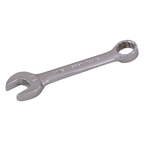 Stubby Combination Wrench, 12 Point, 1/4", Chrome Finish Dufferin Supply