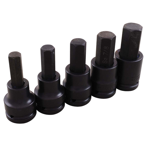 Impact Socket Set, Hex, 3/4" Drive, 5 Pcs Dufferin Supply