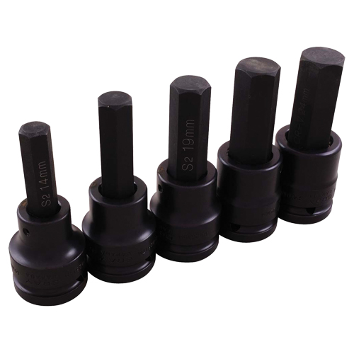 Impact Socket Set, Hex, 3/4" Drive, 5 Pcs Dufferin Supply