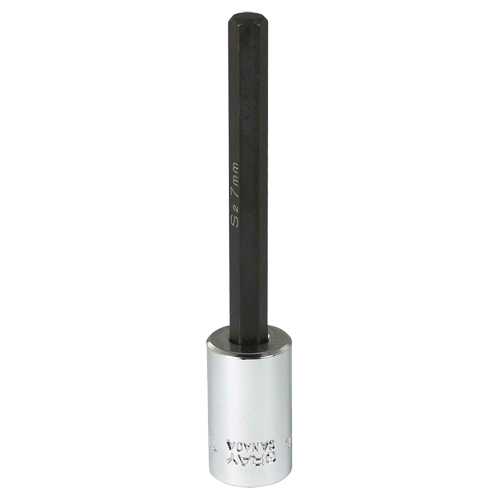 Extra Long Bit  Socket, 7 mm x 4" L, 3/8" Drive Dufferin Supply