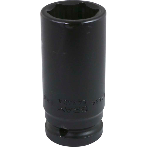 Socket, Impact, 19 mm, 3/4" Drive, 6 Points, Deep Dufferin Supply