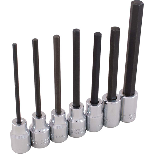 Hex Head Socket Set, Hex, 3/8" Drive, 7 Pcs Dufferin Supply