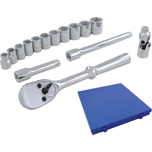 Jeu de douilles et accessoires, 15 Mcx, Prise de 3/8" Dufferin Supply
