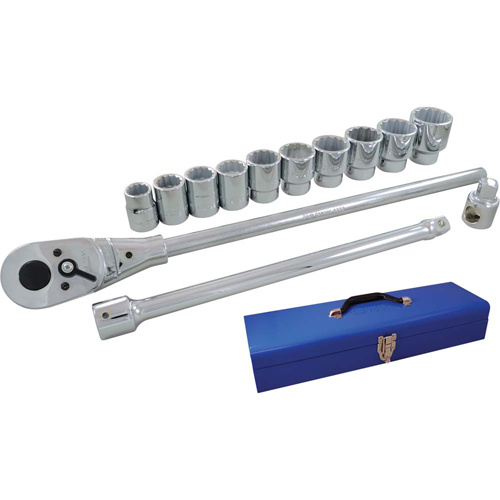Socket & Attachment Set, 15 Pcs, 3/4" Drive Size Dufferin Supply