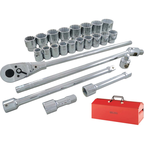 Socket & Attachment Set, 26 Pcs, 3/4" Drive Size Dufferin Supply