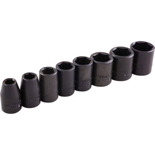 Socket Set, 8 Pcs, Impact, 3/8" Drive Size Dufferin Supply