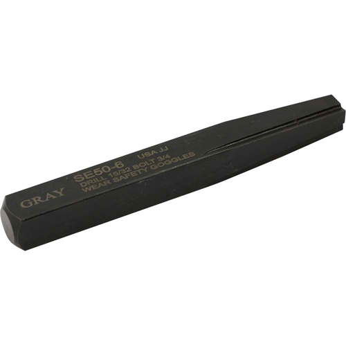 Straight Type Screw Extractor, 6, For Screw Size 3/4", Carbide Dufferin Supply