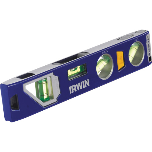 250 Series Heavy-Duty Torpedo Level, 9" L, Aluminum, 4 Vials, Magnetic Dufferin Supply