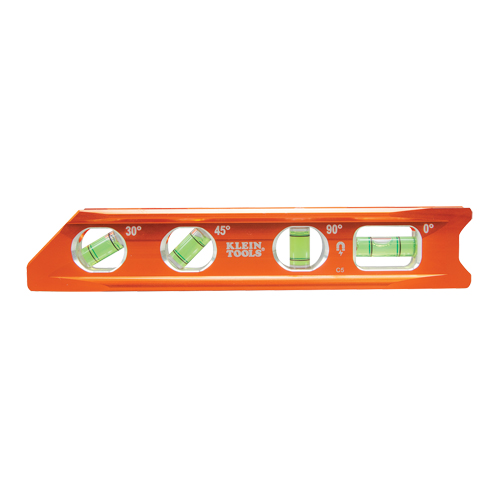 Torpedo Billet Level, 8" L, Aluminum, 4 Vials, Magnetic Dufferin Supply