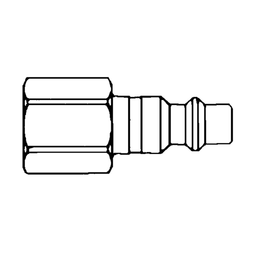Quick Couplers - 1/2" Industrial, One Way Shut-Off - Plugs, 3/8" Dufferin Supply