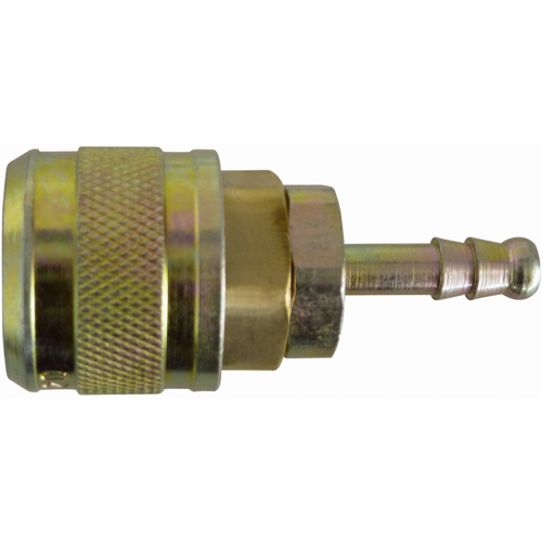 Automax 1/4" Hose Barb Quick Coupler, Brass Dufferin Supply