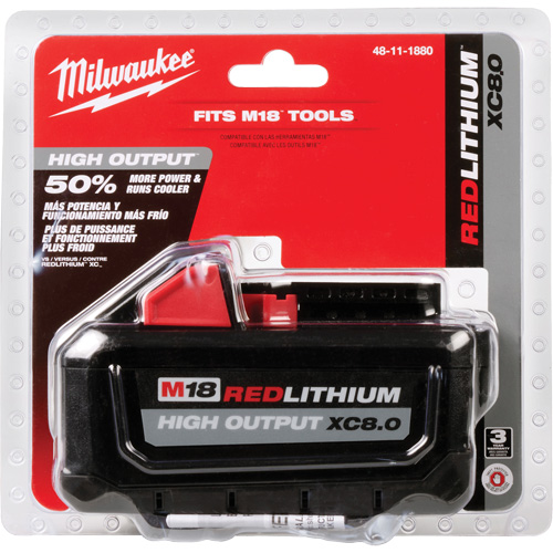 M18 Redlithium High Output XC8.0 Battery Pack, Lithium-Ion, 18 V, 8.0 Ah Dufferin Supply
