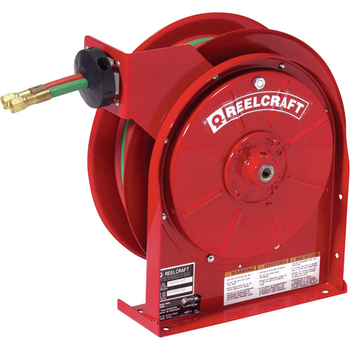 Spring Retractable Welding Hose Reel, Welding Gases, 1/4" x 25', Dual Hose, 200 psi Dufferin Supply