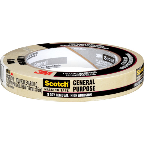 Ruban-cache Scotch pour entrepreneurs 2020, 18 mm (3/4") x 55 m (180'), Beige Dufferin Supply
