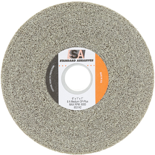 Meule &agrave; usage g&eacute;n&eacute;ral Standard Abrasives, 6" dia., Grain Moyen, Oxyde d'aluminium Dufferin Supply