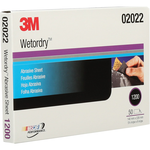 Feuille abrasive Wetordry 401Q, 5-1/2" x 9", Grain Fin, Carbure de silicium Dufferin Supply