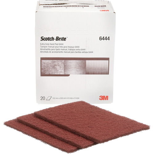 Scotch-Brite Extra-Duty Hand Pad, Aluminum Oxide, 9" x 6", Fine Grit Dufferin Supply