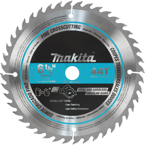 Circular Saw Blade, 6-1/2", 44 Teeth, Wood Use Dufferin Supply