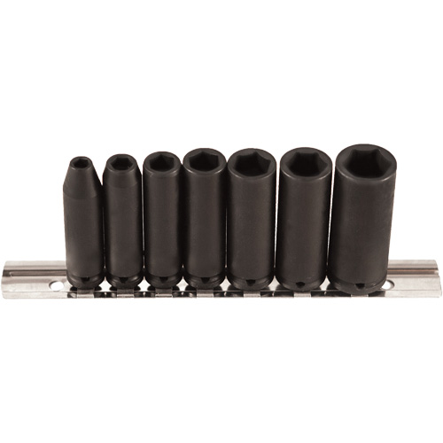 Socket Set, 7 Pcs, Impact, 1/4" Drive Size, Deep Dufferin Supply